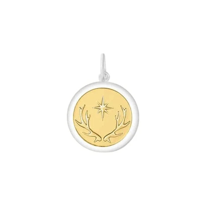 North Star Mixed Metal Gold Center Small Pendant