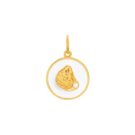 Oyster Alpine White All Gold Small Pendant