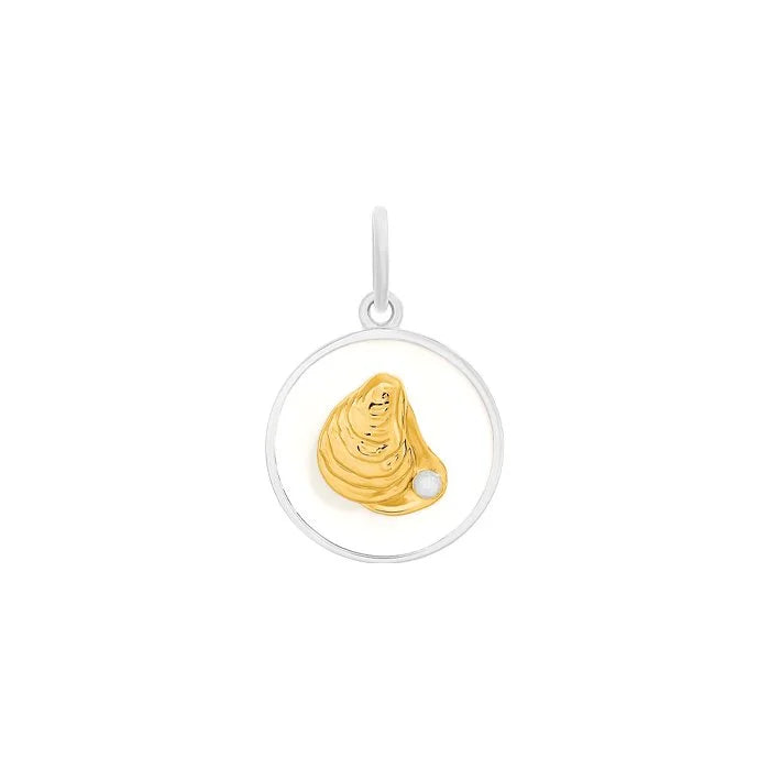 Oyster Alpine White Mixed Metal Small Pendant