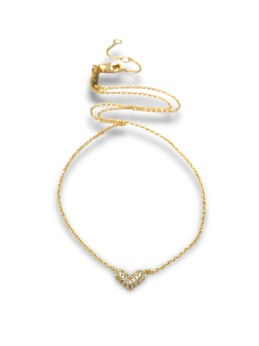 Mia Clear Heart Necklace