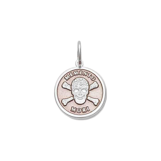 Skull Pink Silver Small Pendant