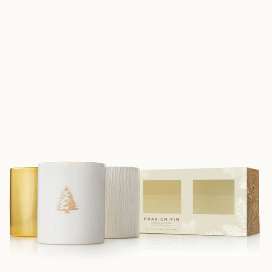 Frasier Fir Gilded Candle Trio Set
