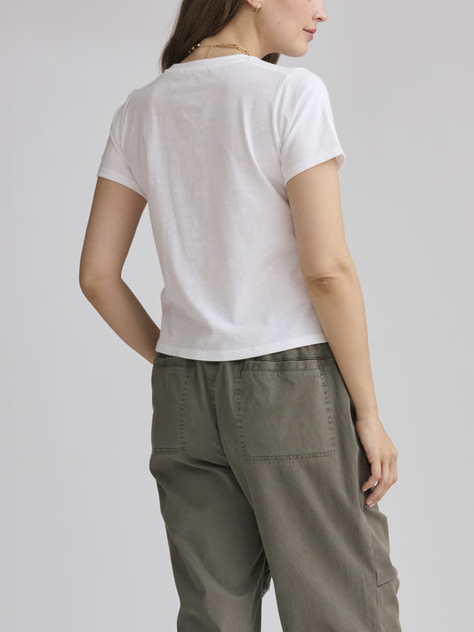 White Louisa Short Sleeve Tee