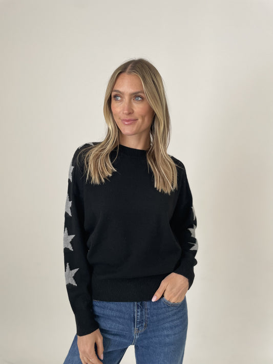 Star Sleeve Sweater