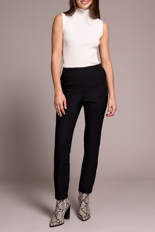 Flatten it Black Pull on Ankle Pant