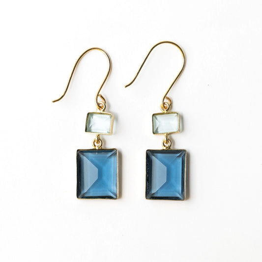 Blue Veronica Glass Dangle Earring