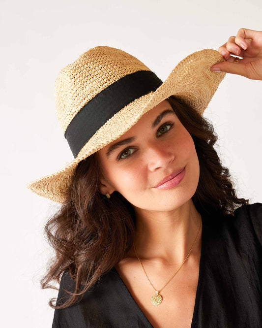 Black Seagrove Straw Hat