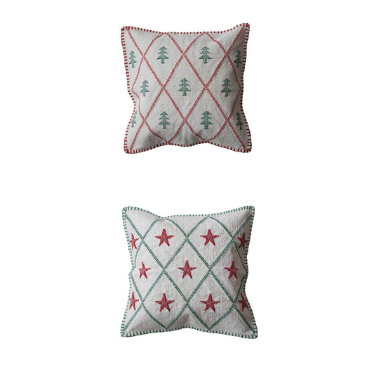 Tree Star Pattern Pillow