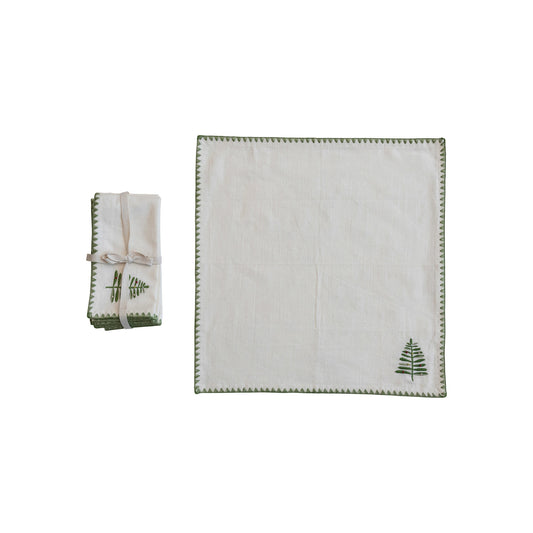 Embroidered Tree Napkins