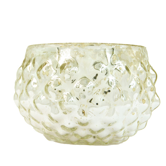 Mercury Hobnail Tealight Holder