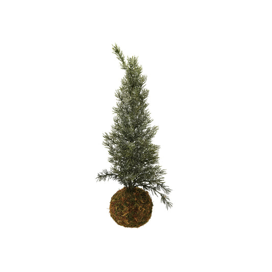 Faux Fir Tree with Moss Ball Base