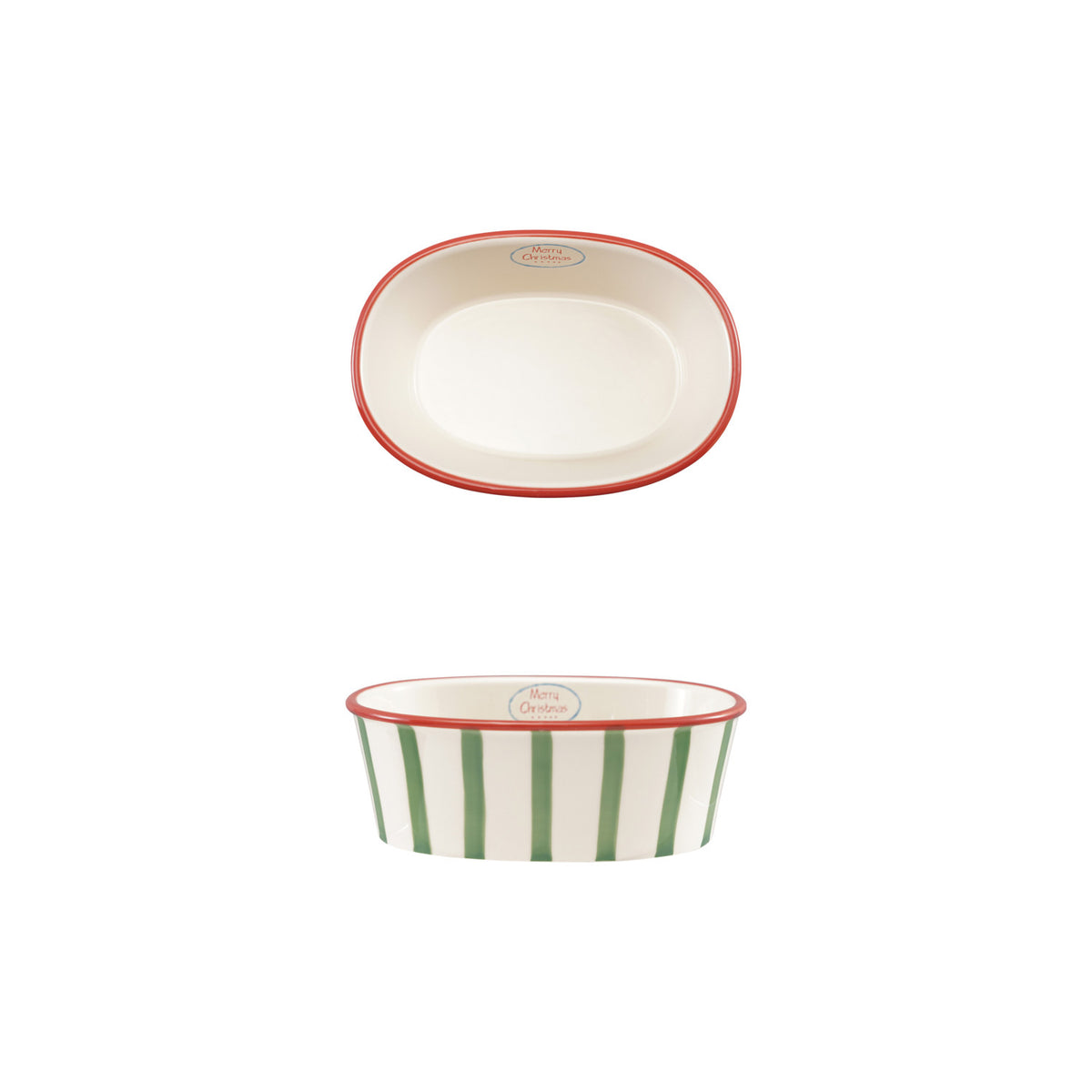 Merry Christmas Striped Baker