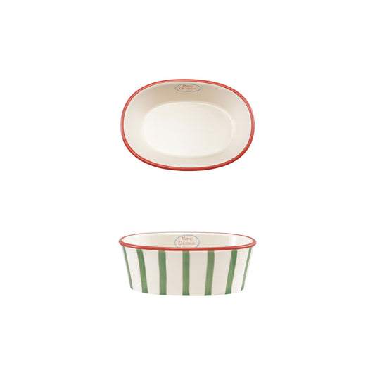 Merry Christmas Striped Baker