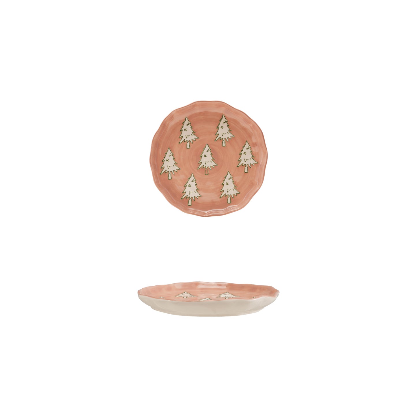 Pink, White & Green Tree Plate