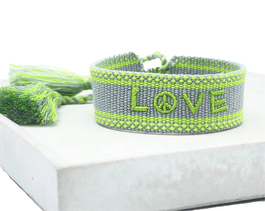 Love Peace Woven Bracelet