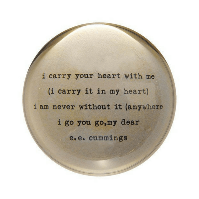 I Carry You in My Heart Paperweight