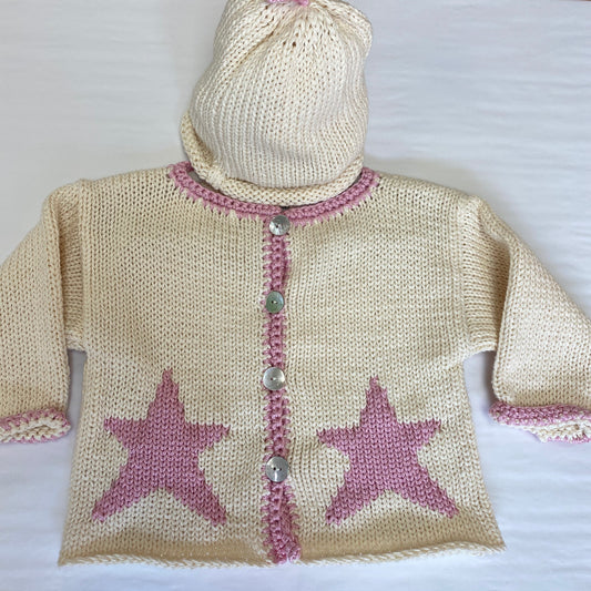 Ivory Star Baby Cardigan