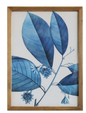 Framed Blue Botanicals