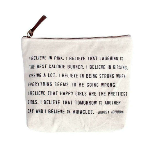 Believe in Pink Zip Bag