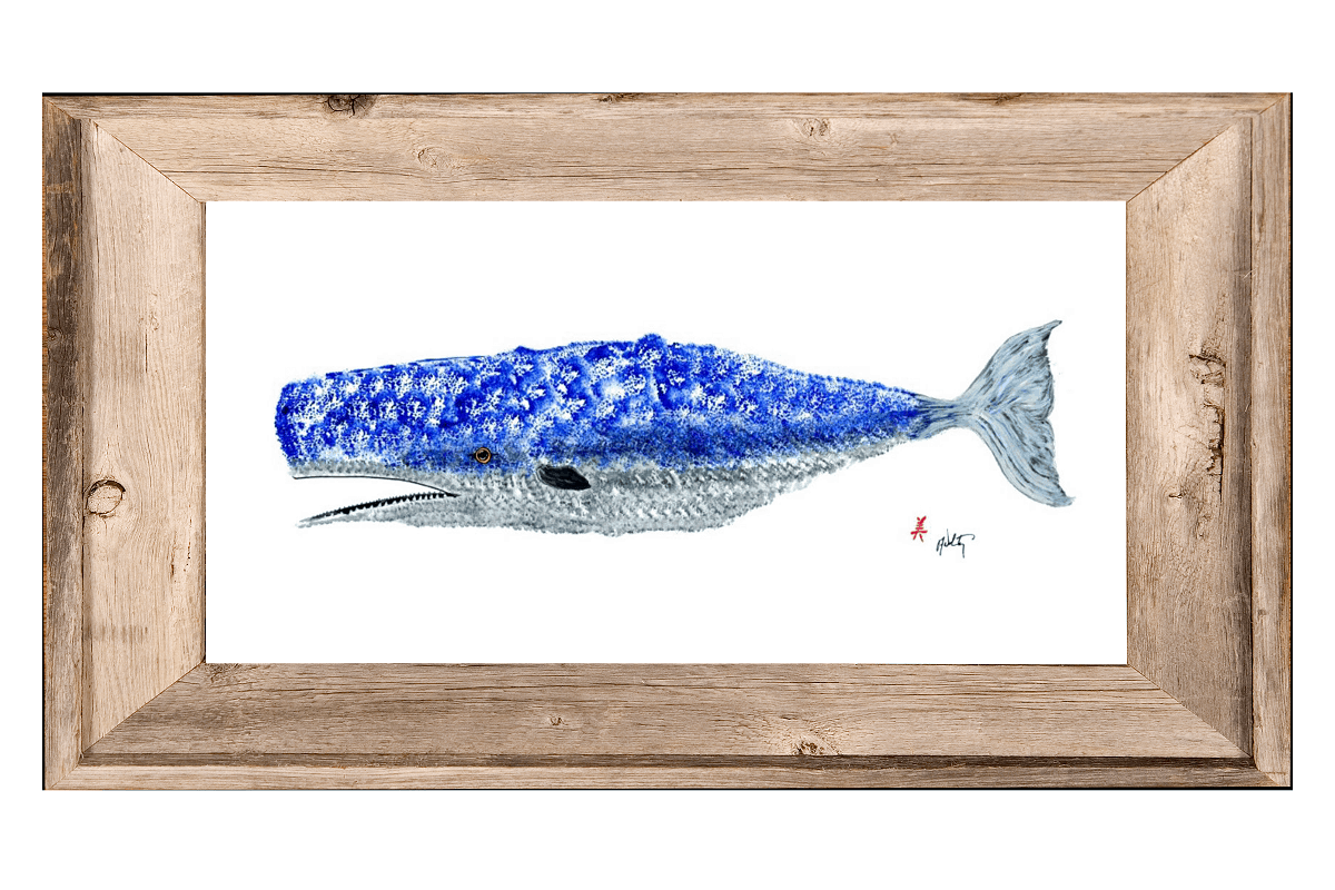 Whale 16 x 22 Framed