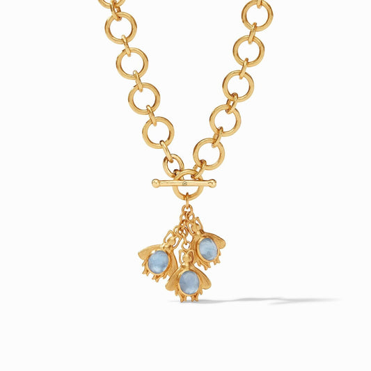 Bee Charm Necklace Chalcedony