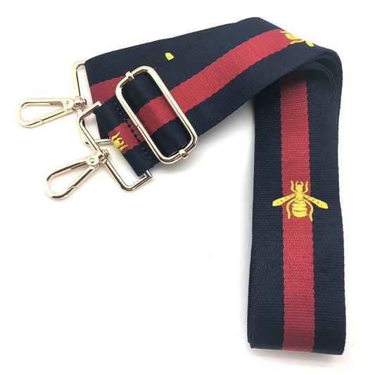 Navy Red Bee Strap