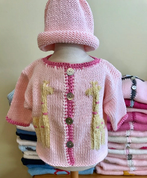 Pink Giraffe Cardigan