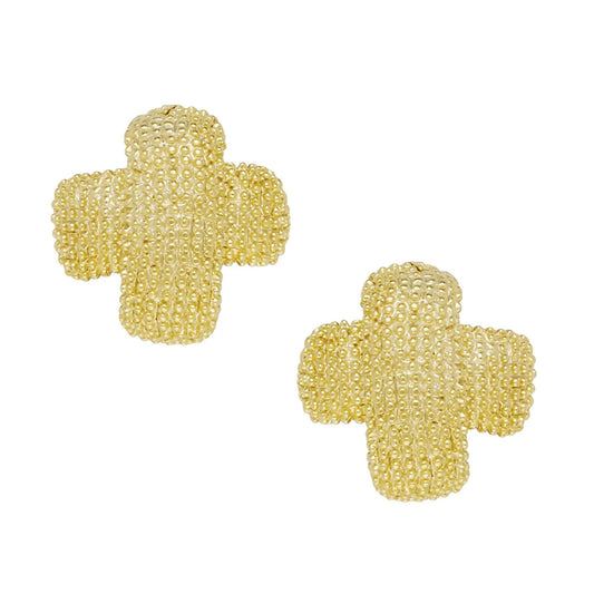Gold X's Earrings