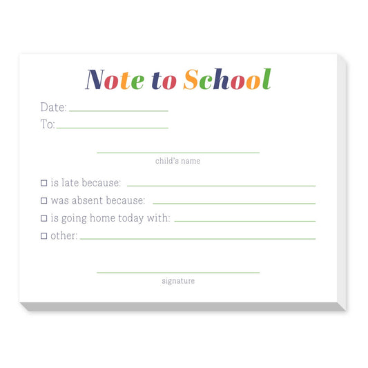 Note to School Pad