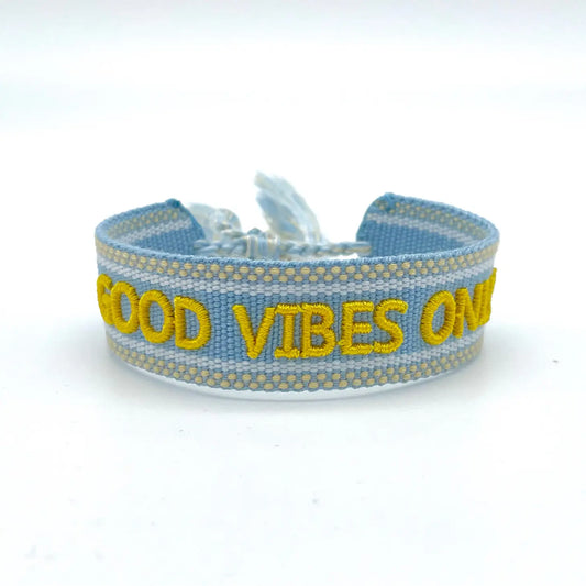Good Vibes Only Woven Bracelet
