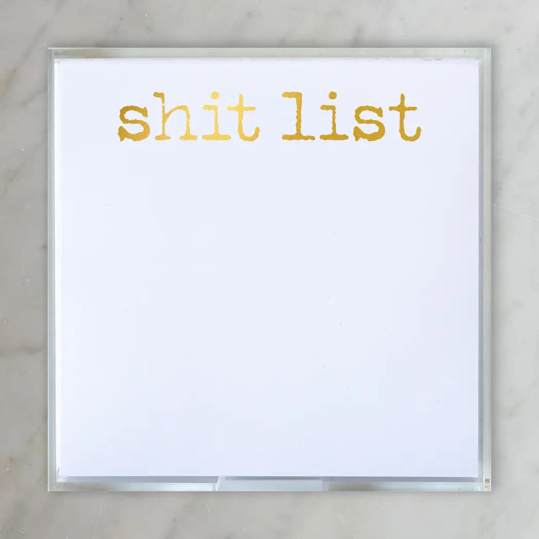Shit List Gold Foil  Notepad