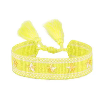 Yellow Stars Woven Bracelet